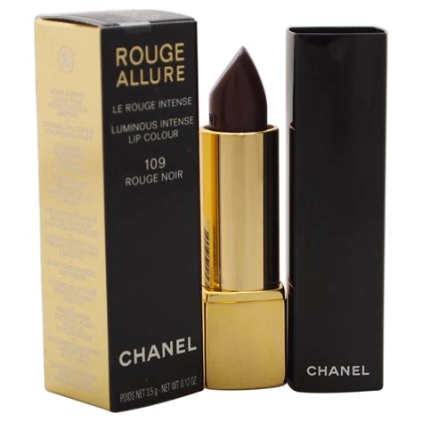 chanel lipstick 109 rouge noir|chanel rouge allure luminous intense.